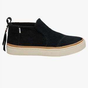 Toms Black Suede Slip-On Sneakers